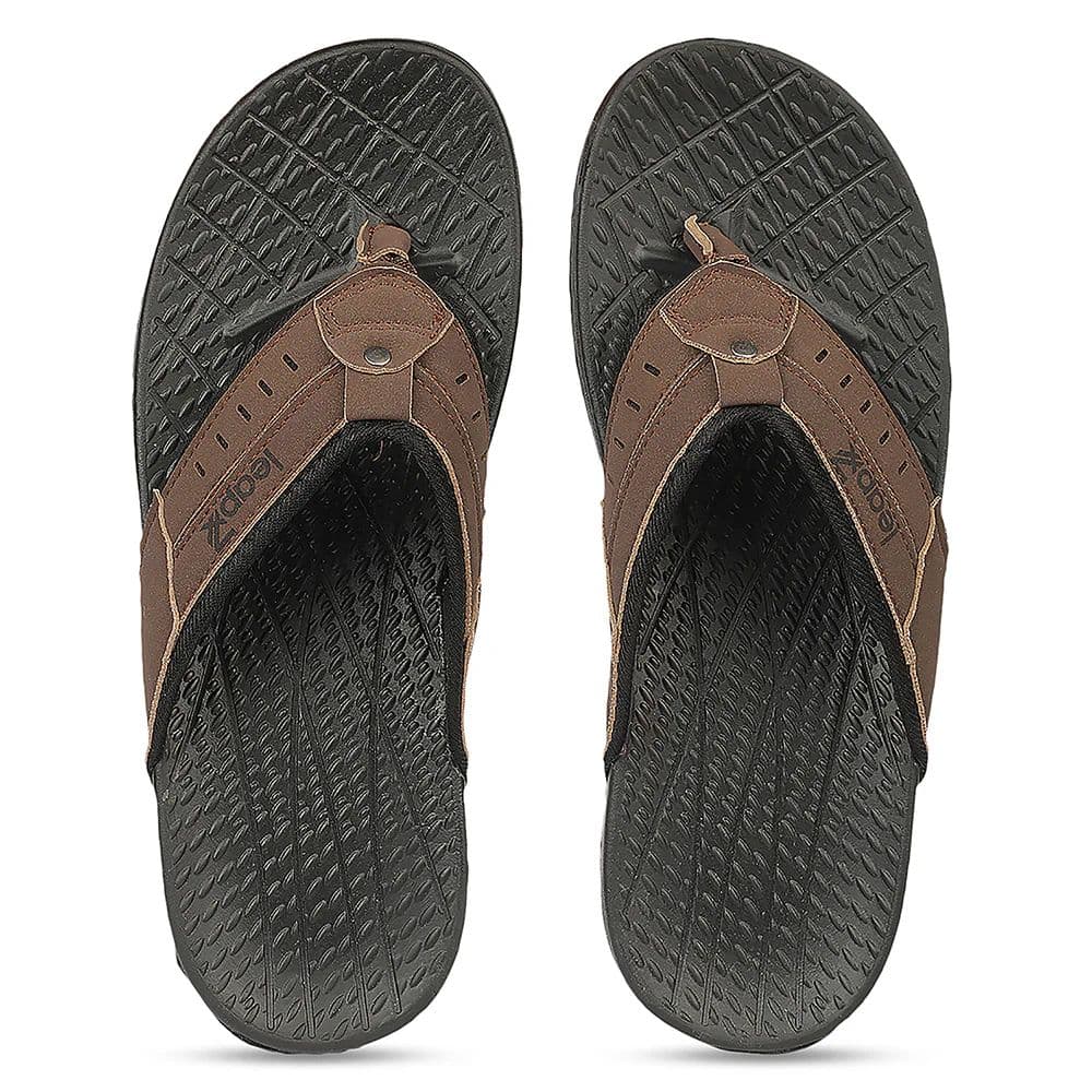 Leap7X VELOCITY-1 EVA Brown Casual Slippers for Men by Liberty — photo 8