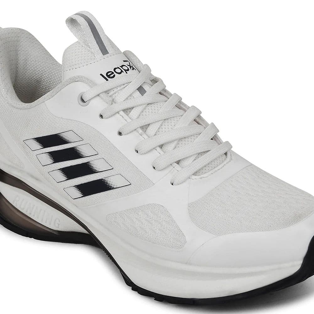 Leap7x White Sports Lacing Running Shoes For Men RUNNY-1E By Liberty — photo 5