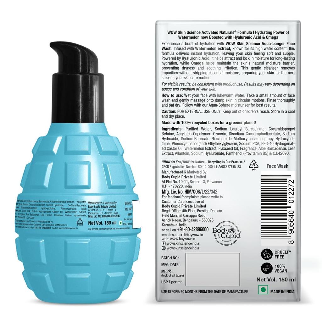 Aqua Banger Face Wash Hydrating Cleanser for Soft, Fresh Skin