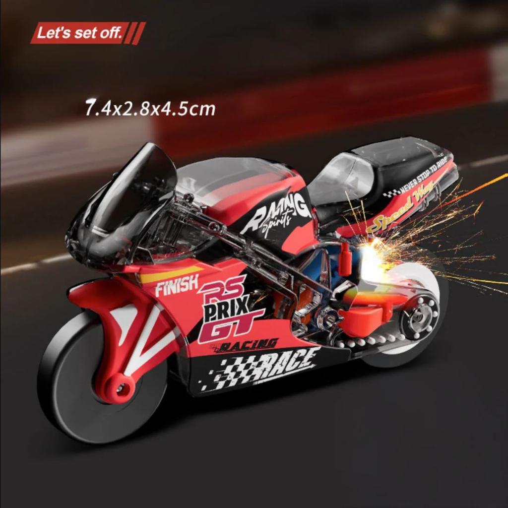 Mini Sparking Stunt Bike Toy – Pull Back, Pop Wheelies & Ignite the Fun! — photo 3