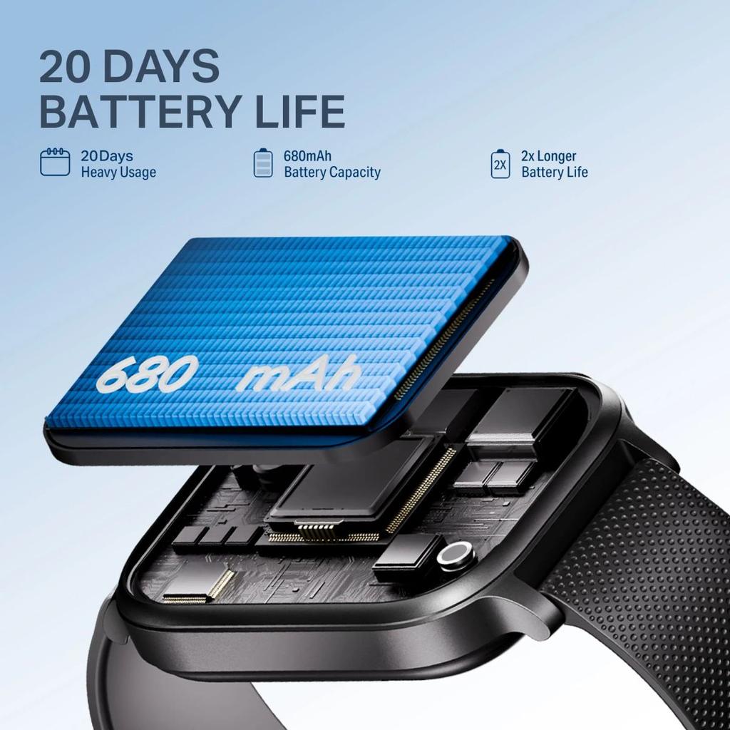 boAt Storm Infinity Max | Smartwatch with 2.01" HD Display, 20-Day Battery Life, BT Calling, IP68, and Functional Crown — photo 6