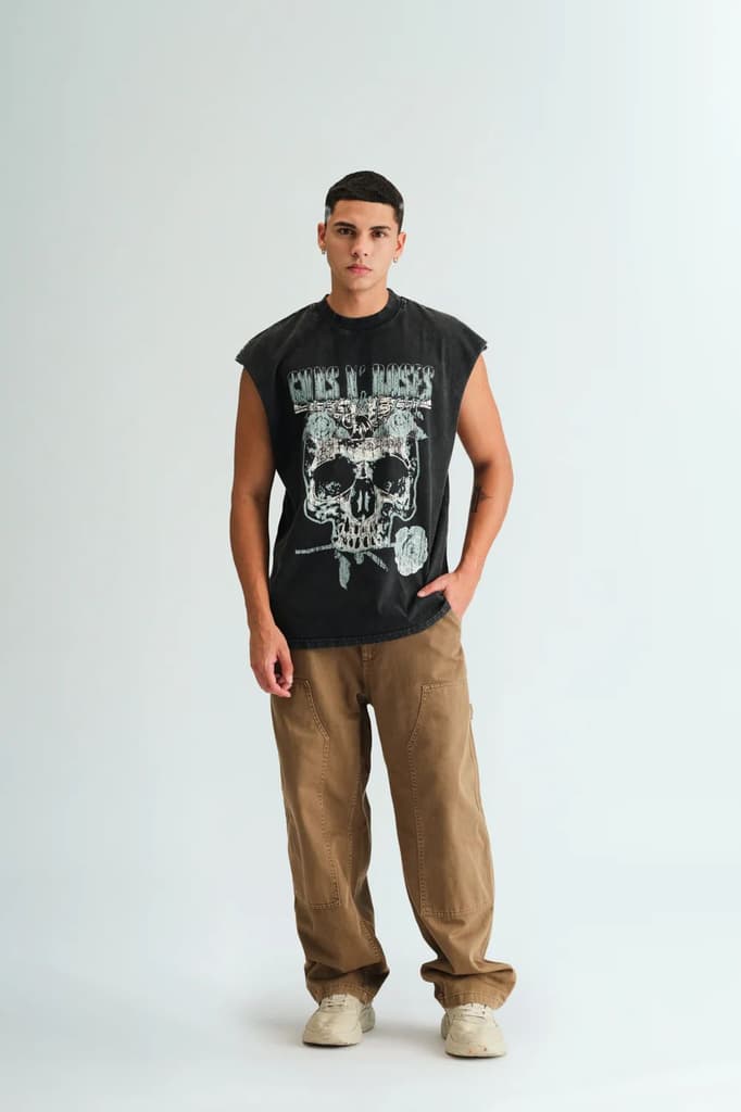 Faded Guns N Roses Oversized Tank — photo 3