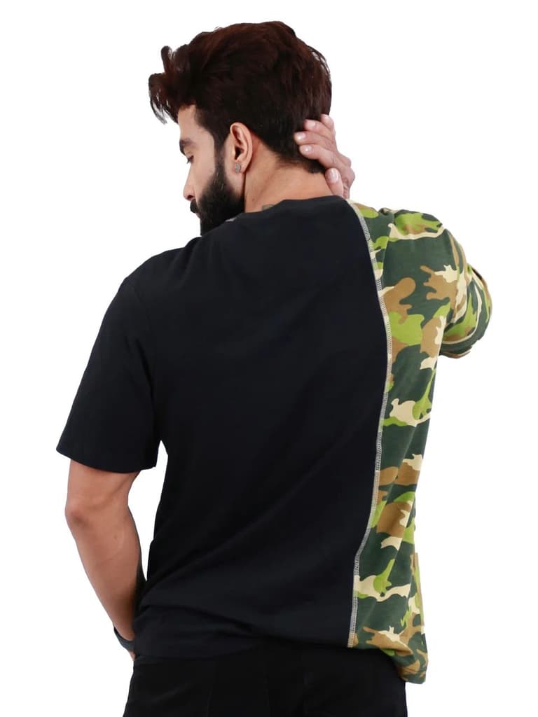 Alex Black Camo Printed Organic Bamboo T-Shirt (Pack Of 1) — photo 3