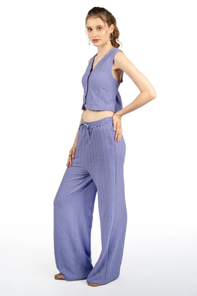 Sleeveless Co-Ord Set for Women – V-Neck, Solid Poly Spandex, Indian Style — photo 5