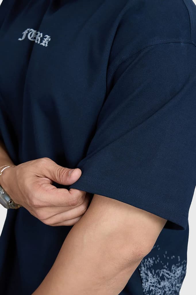 Sword Oversized T-shirt Navy — photo 4