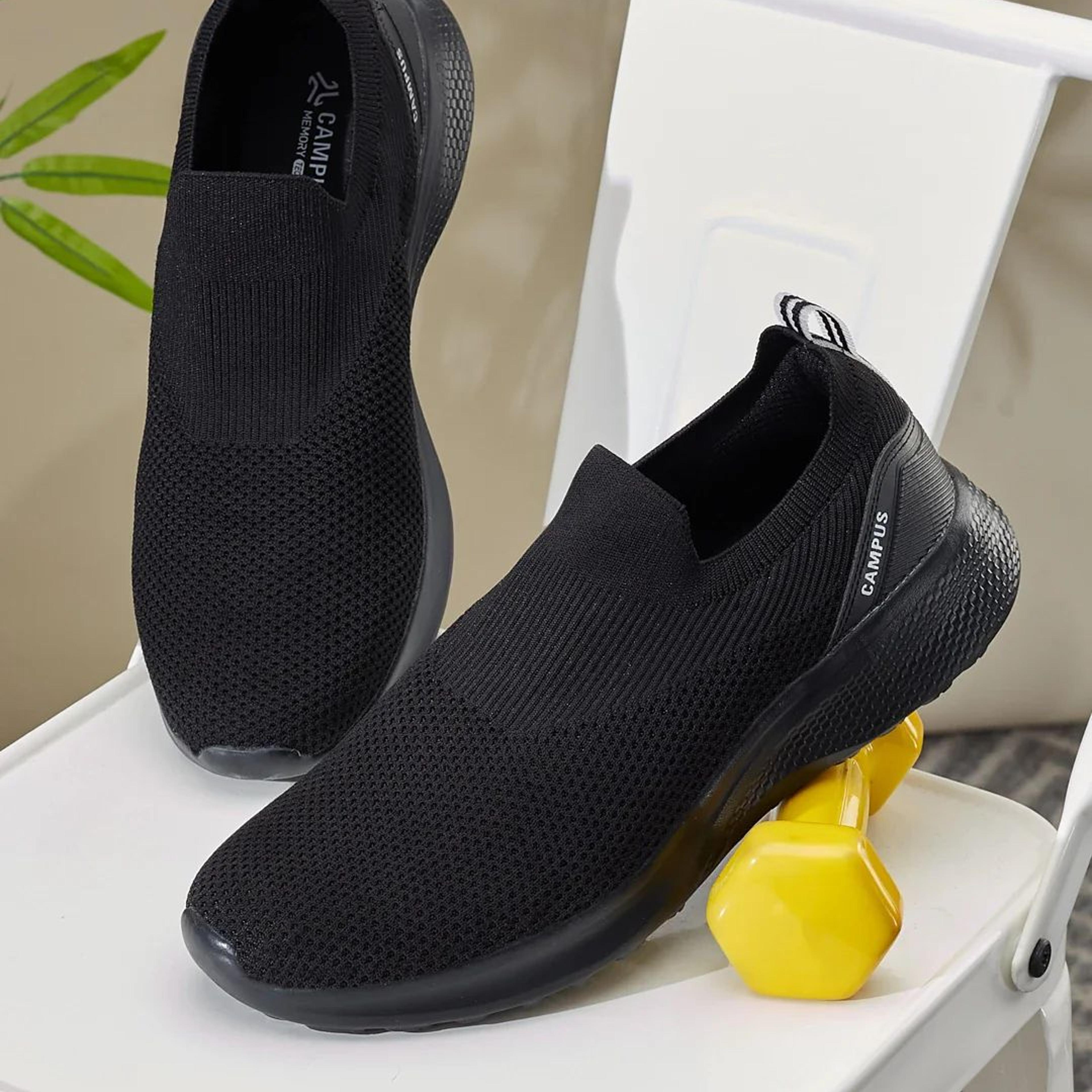 SILTO Black Men's Walking Shoes