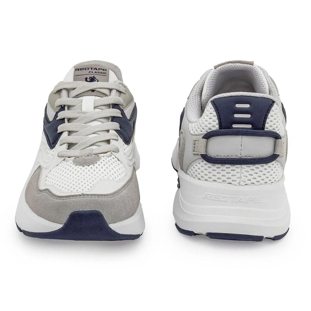 Sneakers for Men in White and Navy | Casual Low-Cut Lifestyle Shoes. — photo 4