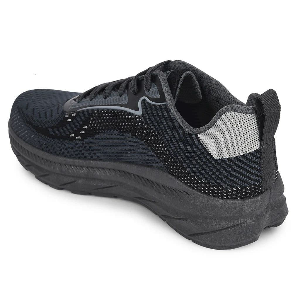 Force 10 Dark Grey Sports Lacing Running Shoes For Men MATCHER-8E By Liberty — photo 5