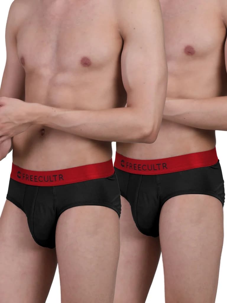 Luxury Limited Edition - Men's Anti-Bacterial Micro Modal Brief (Pack of 2) — Royal Black; Royal Black / S / Men