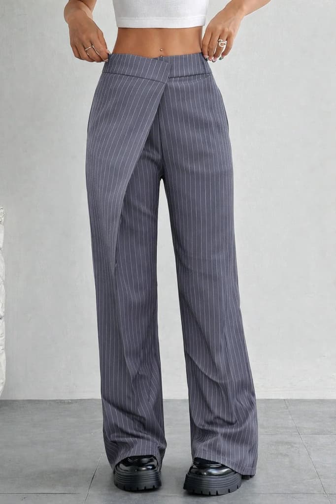Off Front Pleat Tailored Trousers — photo 9