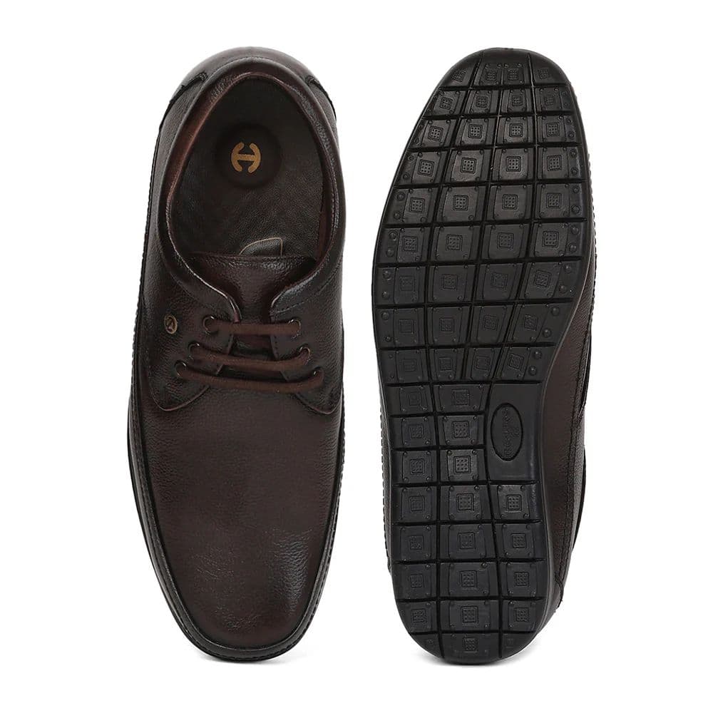 Healers HA1-12 Brown Formal Lacing Derby Shoes for Men by Liberty — photo 4