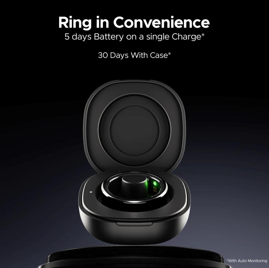 boAt Smart Ring Active | Smart Ring with Stainless Steel Design, 90% Lighter, Health Monitoring, Magnetic Charging Case HME — photo 6