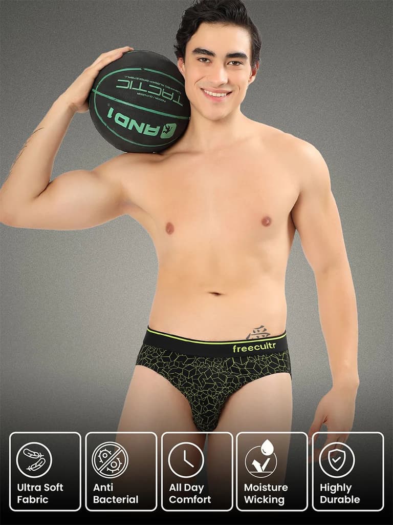 Men's Cotton Printed Briefs (Pack of 3) — photo 5