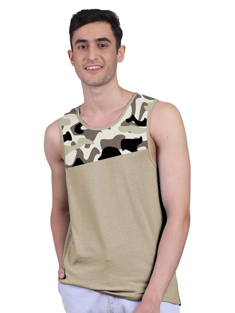 Sand Active Vest Front Yoke Camouflage Regular Organic Bamboo Vest - Active Fit (Pack Of 1) — photo 2