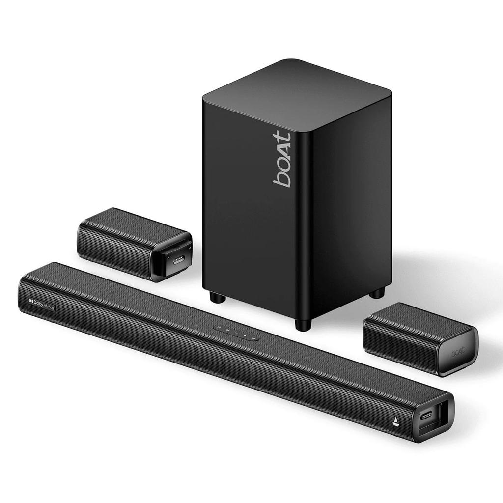 boAt Aavante Prime X | 700W 7.1.4 Channel Soundbar with Wireless Subwoofer & Satellites — Premium Black