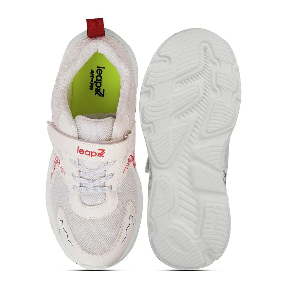 Leap7x White Sports Lacing Running Shoes For Kids ELENOR-2LE By Liberty — photo 8