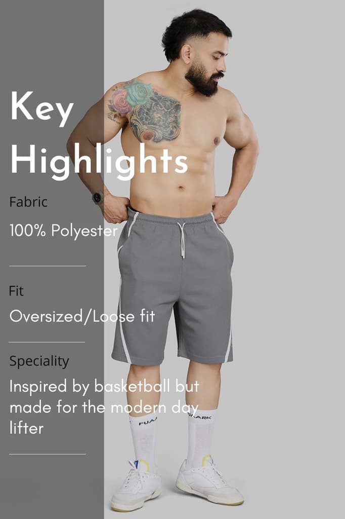 Drip Oversized Shorts Dark Grey — photo 8