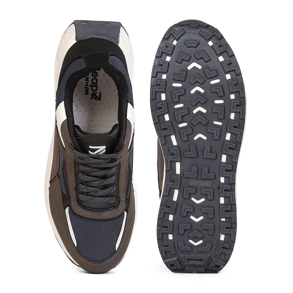 Leap7X ZLP-XM-27 Grey Lacing Sports Running Shoes for Men By Liberty — photo 4