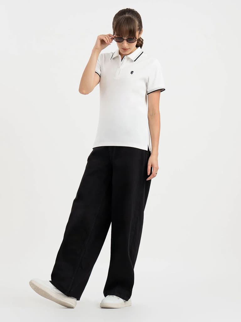 White Polo T Shirt for Women — photo 5