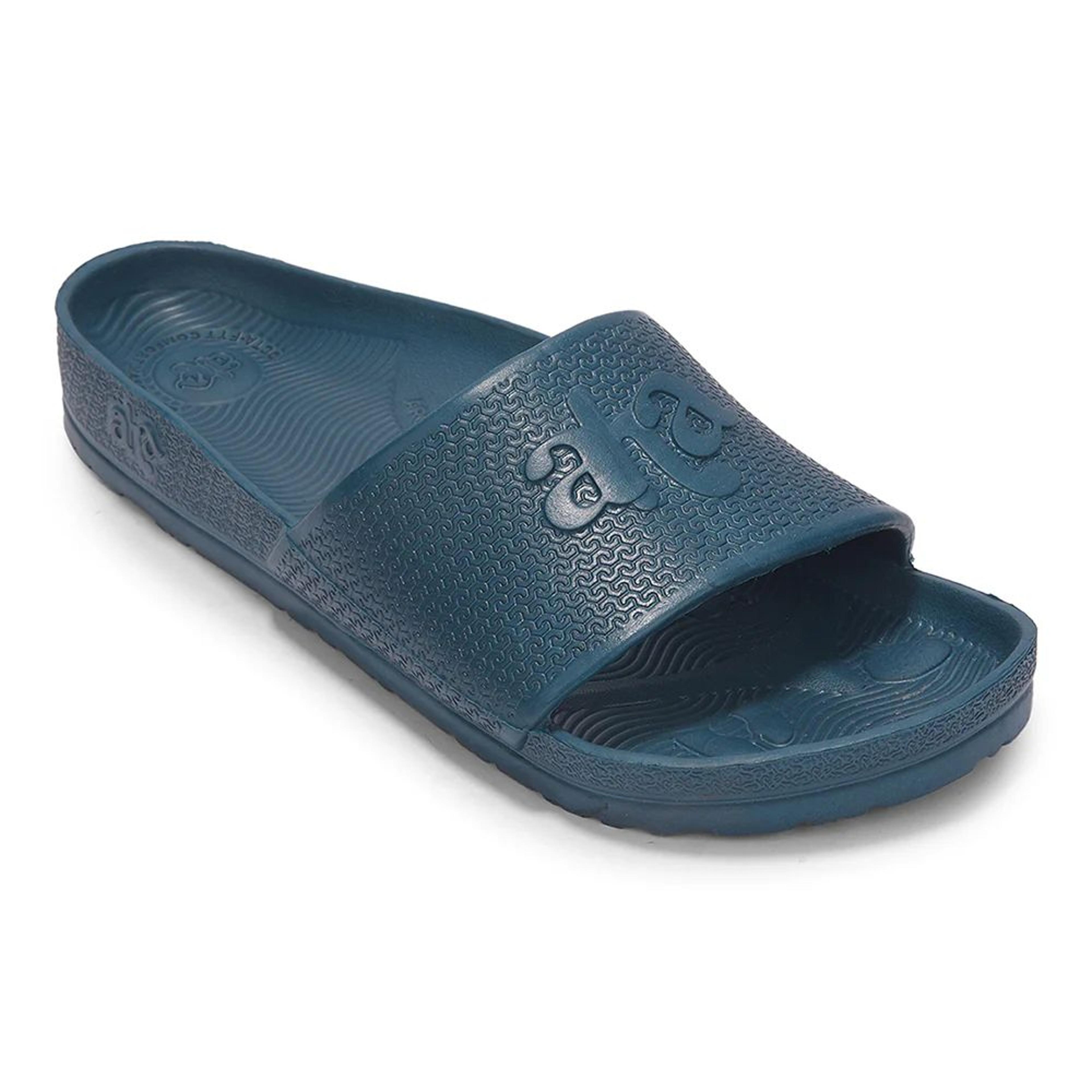 A-HA DOCTOR-2M Teal Blue Casual Slip on Slides for Men by Liberty