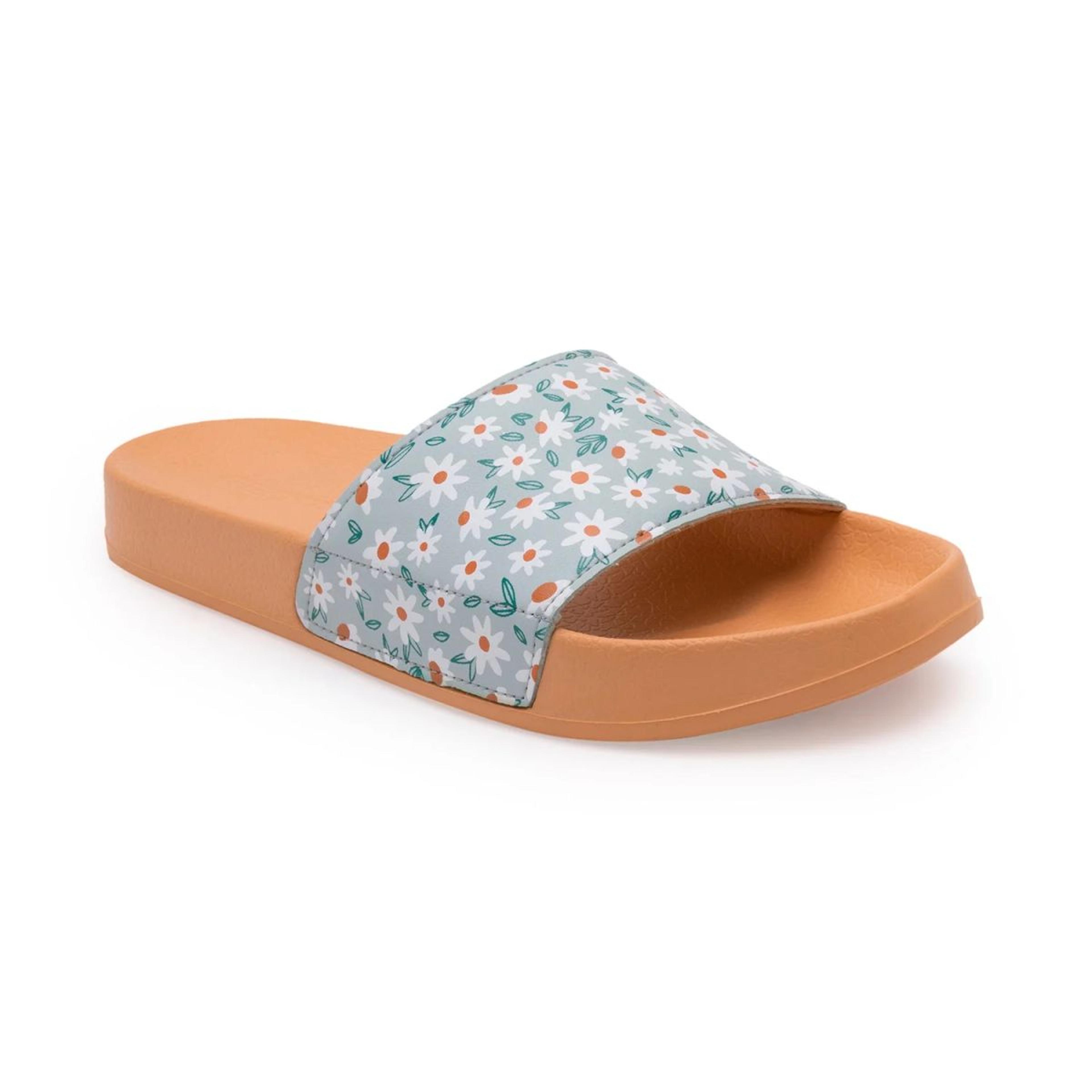 Women's Sliders in Light Orange | Casual Pool Sliders