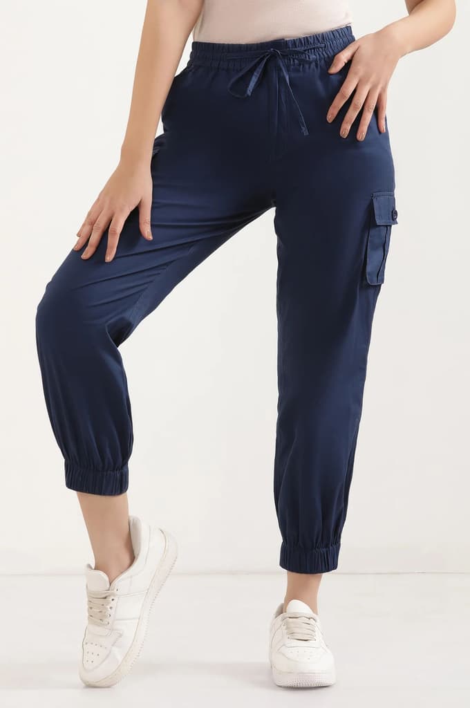 Blue Six Pocket Cargo Paants — photo 2