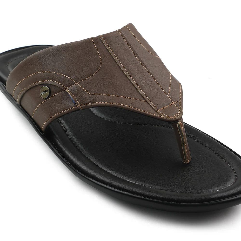 Coolers Tan Casual Slipper For Men LIGHTER-1 By Liberty — photo 5