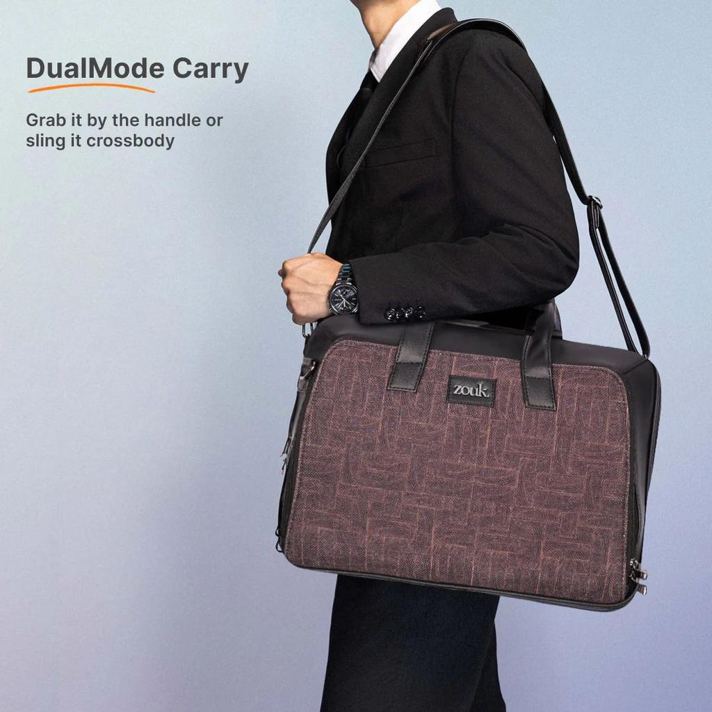 Golkonda Brass Executive Laptop Bag (Black) — photo 5