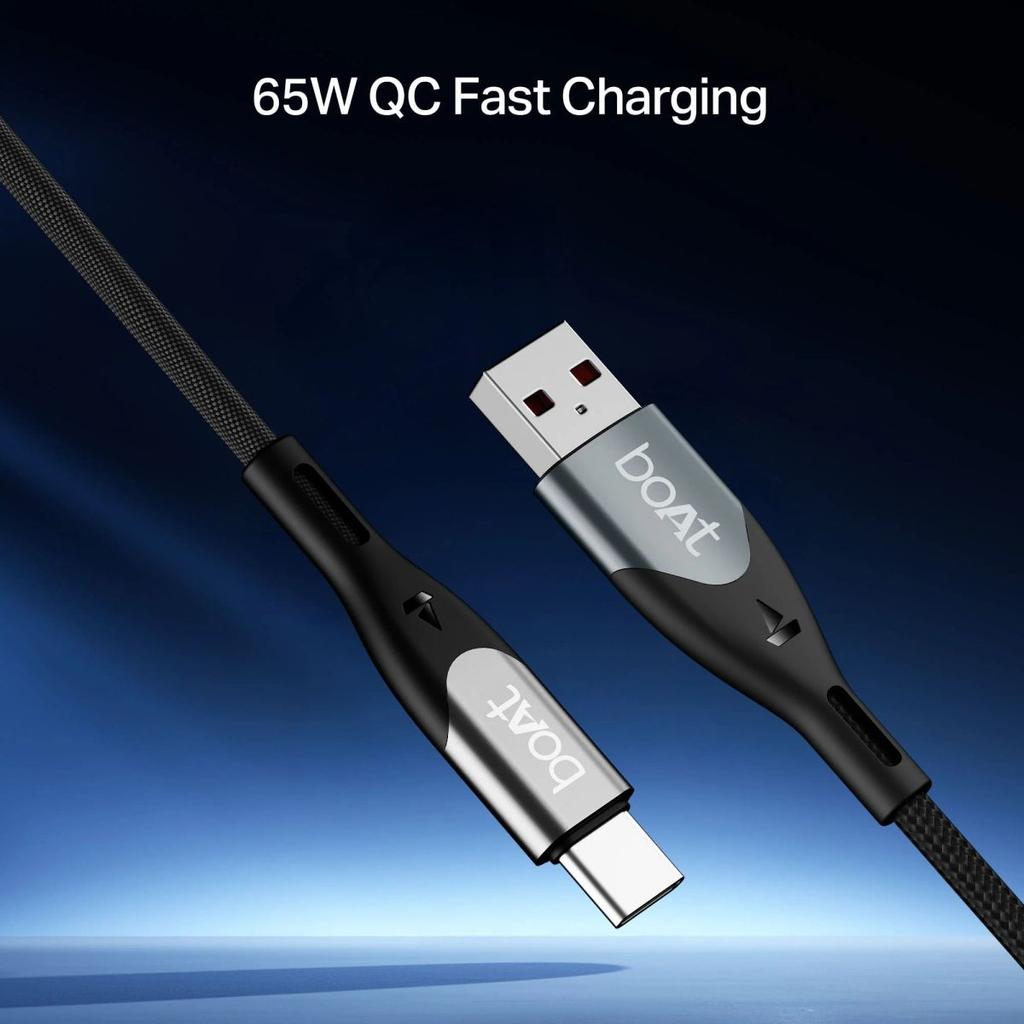 boAt Type A to C 65W Cable | Fast Charging Cable with 65W Output, 480 Mbps Data Sync & Nylon Braided Skin — photo 6