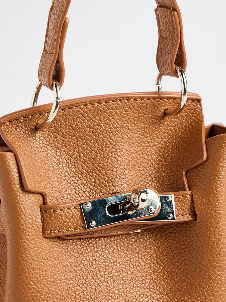 Westside Brown Textured Mini Sling Bag — photo 3