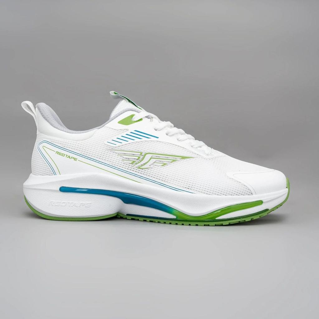 White & Green Sports Shoes for Men — photo 2