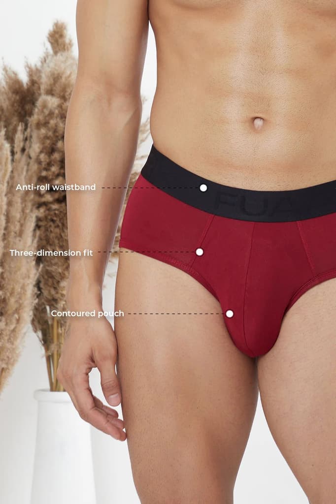 Ultra Soft Modal Briefs Classic Maroon — photo 3