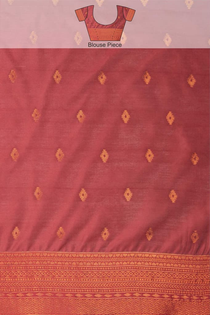Mimosa Women's Woven Design Kanjivaram Style Art Silk Saree With Blouse Piece : SA00001789MRFREE — photo 8