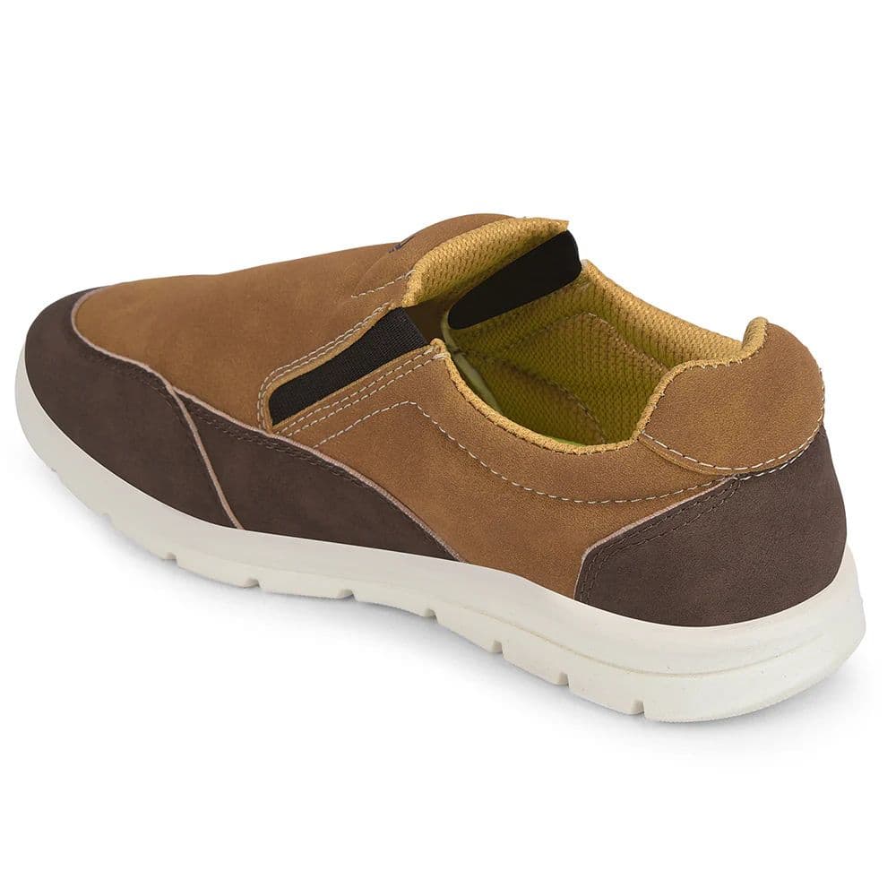 Leap7x Camel Casual Non Lacing Sneakers For Men FRINKS-2E By Liberty — photo 5