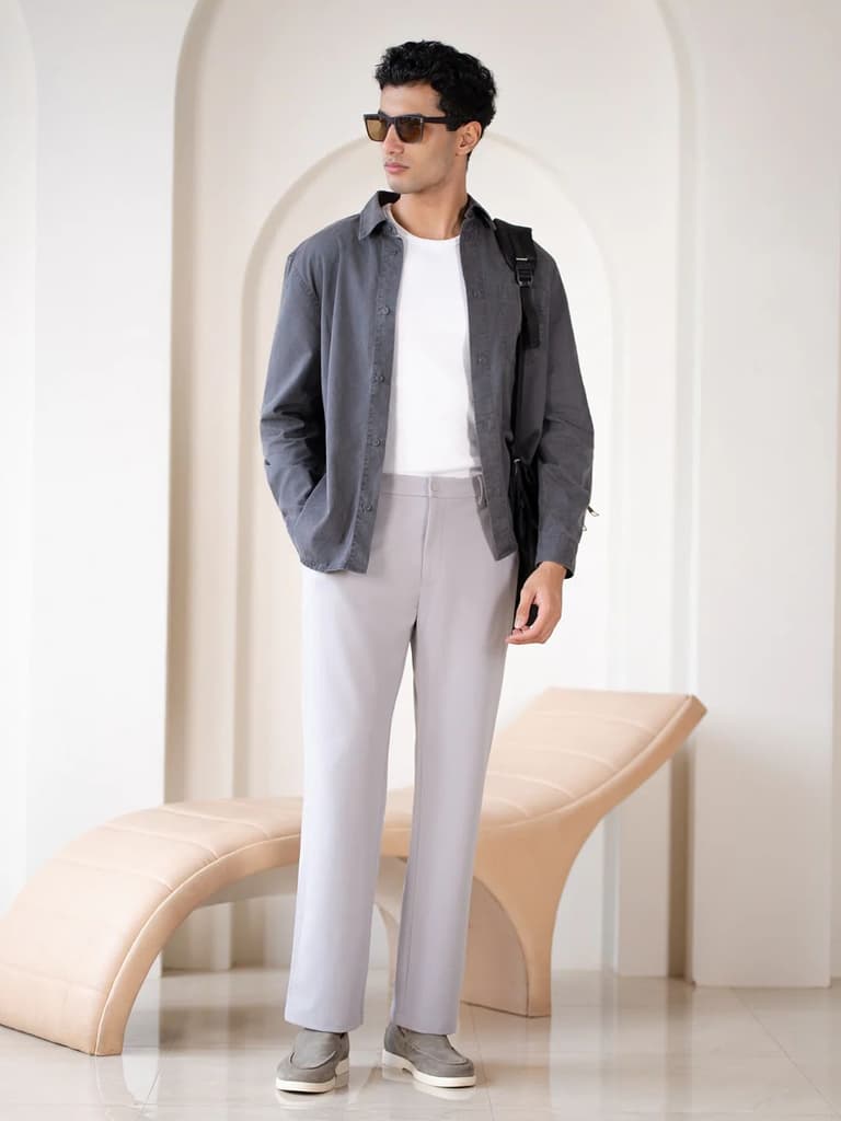 Layover Grey Stretchable Travel Pants — photo 10