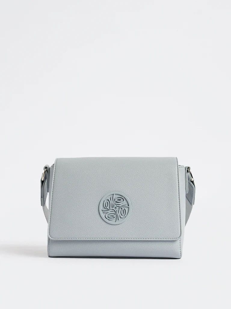 Westside Blue Embossed Sling Bag