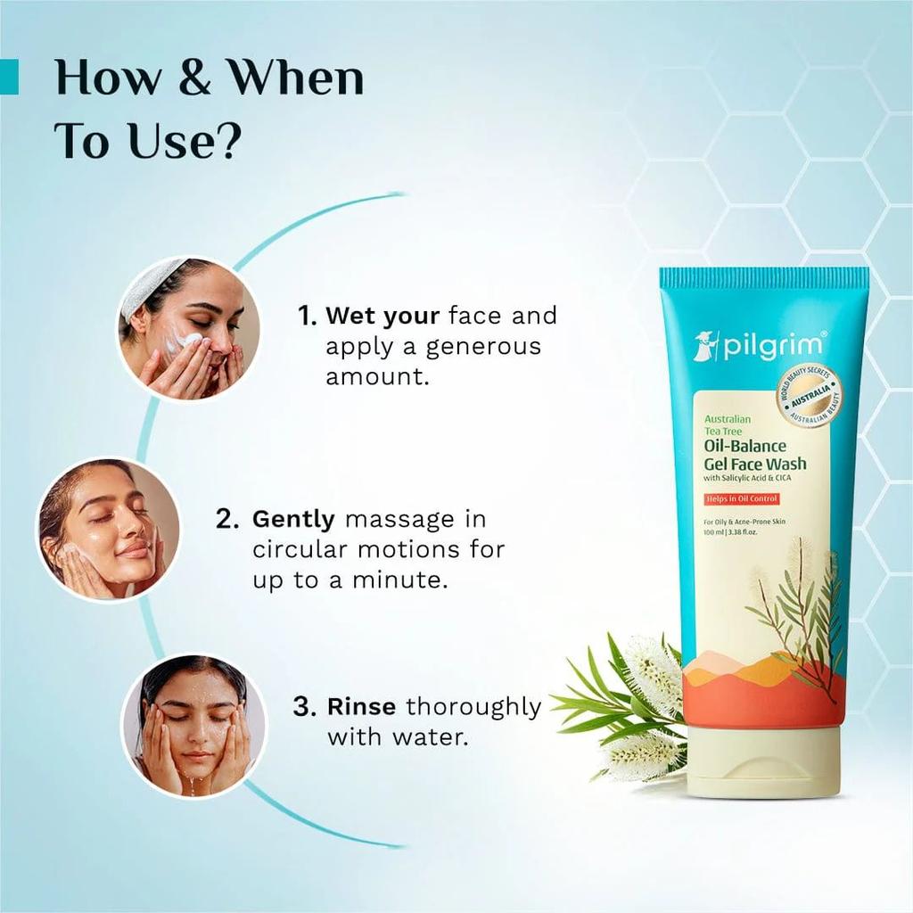 Australian Tea Tree Oil-Balance Gel Face Wash