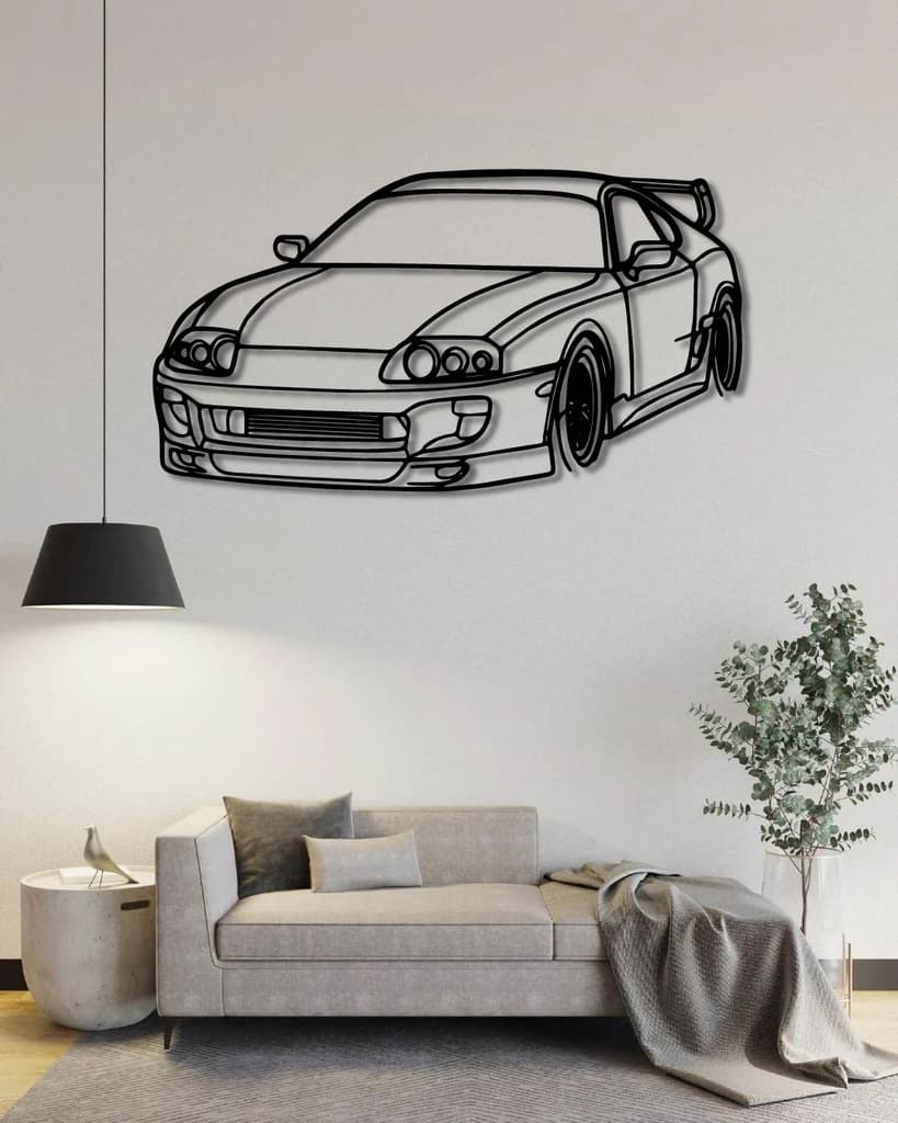 TOYOTA SUPRA MK 4 PERSPECTIVE METAL WALL ART — photo 2