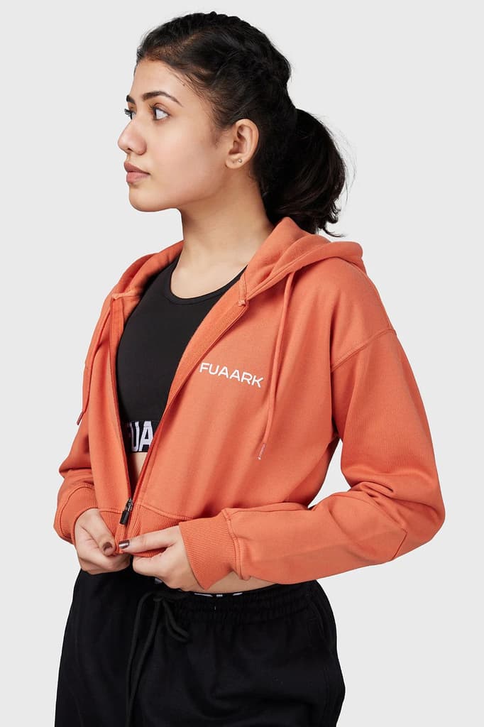 Signature Oversized Cropped Jacket Orange — photo 2