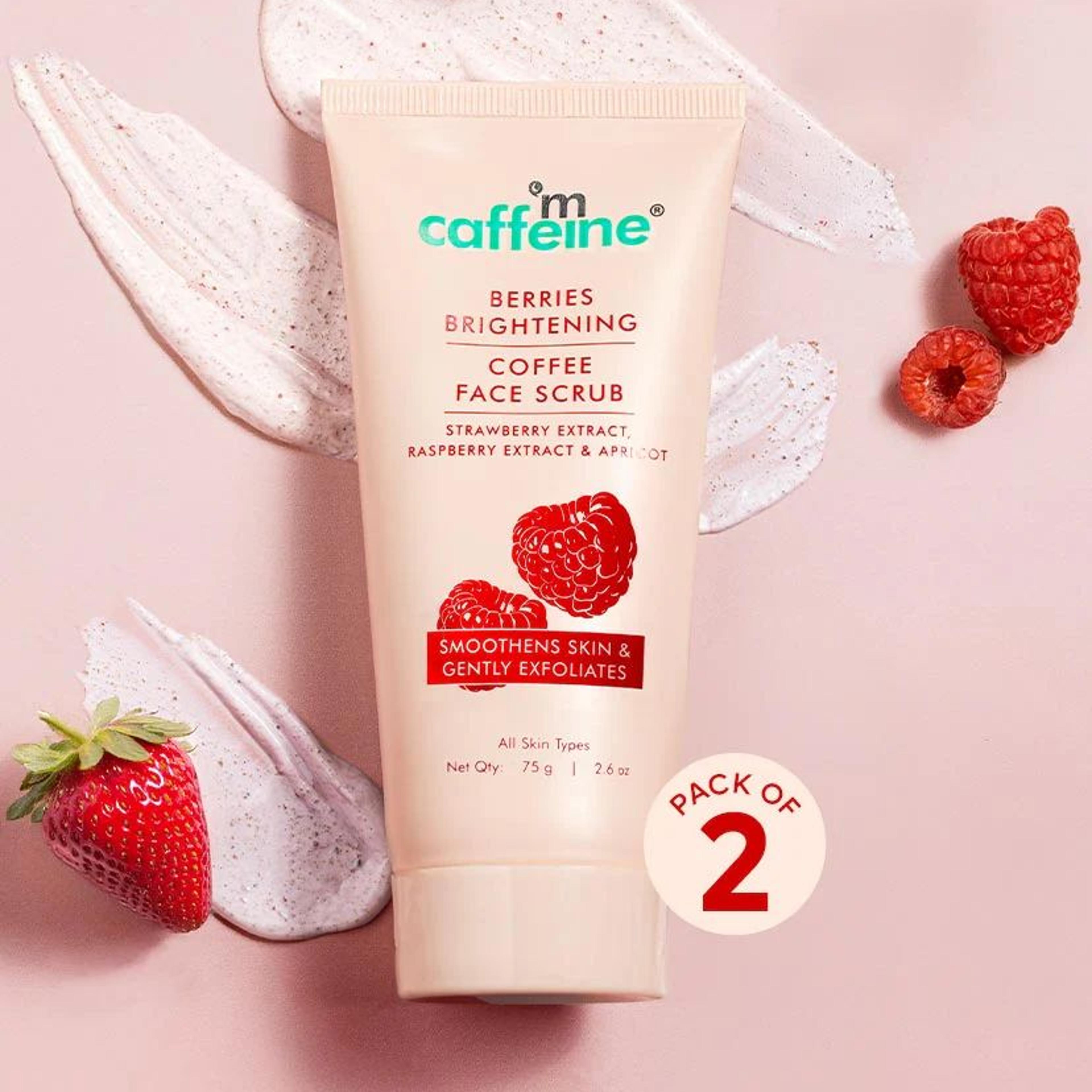 Berries Brightening Coffee Face Scrub - Pack of 2 - 75 gm