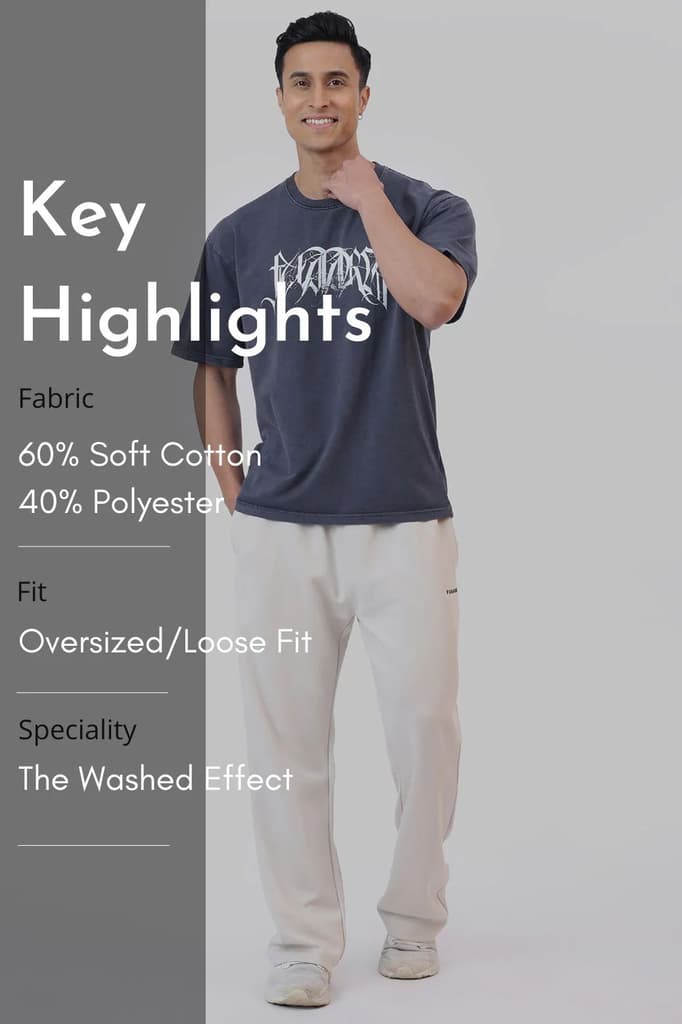Skull Washed Oversized T-shirt Navy — photo 8