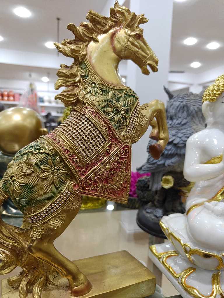 Gold Horse Statue | Decorative | Gold | Horse
