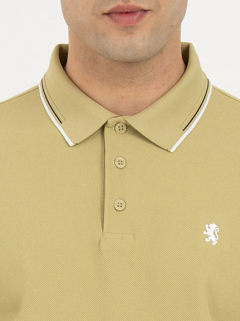 Polo T Shirts for Men in Olive Yellow | Classic Polo T Shirts — photo 5