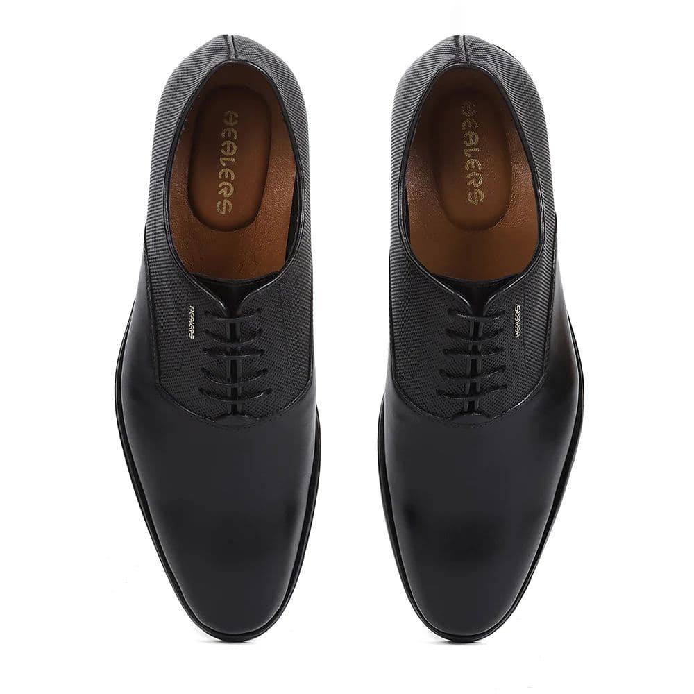 Healers LRF-6 Black Formal Lacing Oxford Shoes for Men by Liberty — photo 6