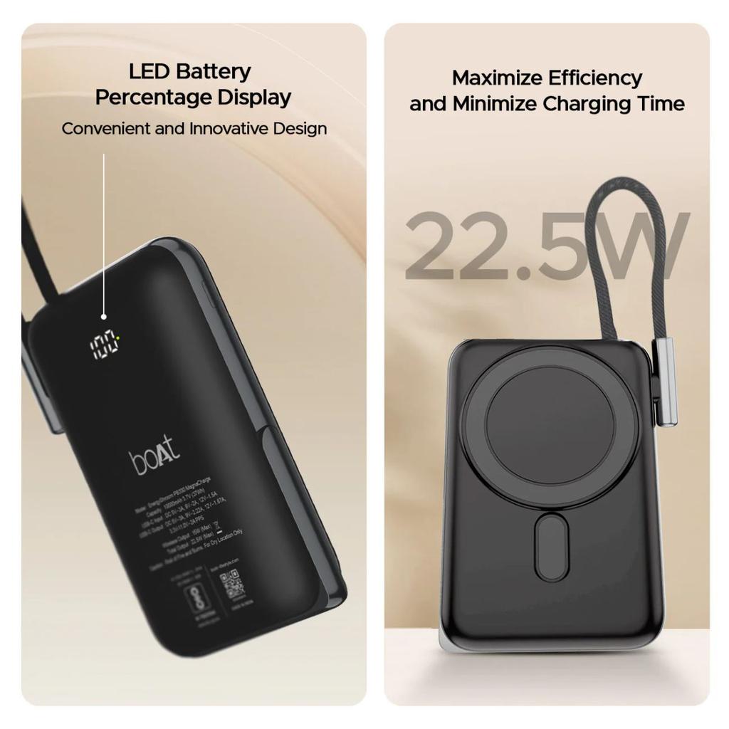 boAt EnergyShroom PB330 Magnacharge | 10000mAh magnetic wireless power bank with 15 W wireless charging, LED battery display, 12 Layer Smart IC Protection — photo 7