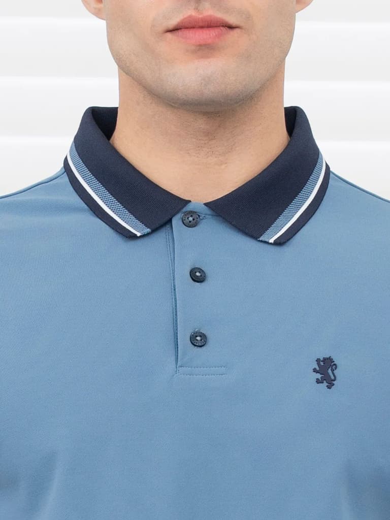 T Shirts for Men in Blue | Polo Half Sleeve T Shirt — photo 6