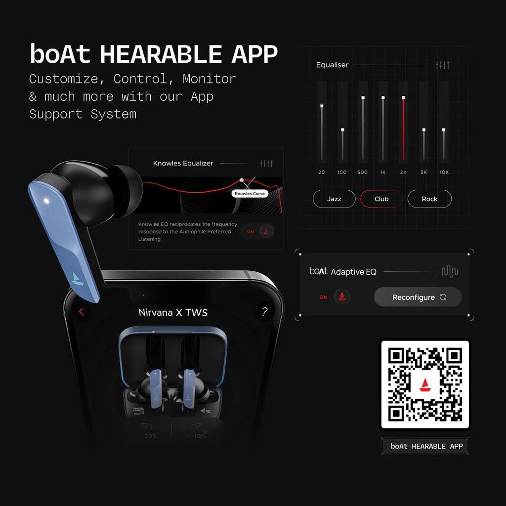 boAt Nirvana X TWS | Wireless Earbuds with Knowles dual drivers, Hi-Res Audio LDAC, 40 Hours Playback, boAt Hi-Fi Sound, ENx™ Technology, Dual Pairing — photo 8