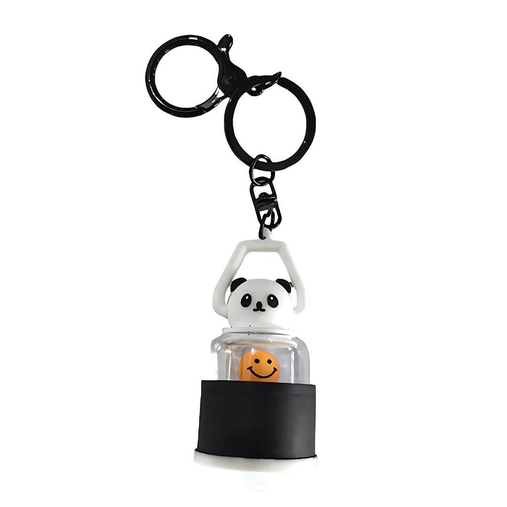 Pookie Lantern Keychain | Tiny Lantern Shaped Keychain — Black Panda