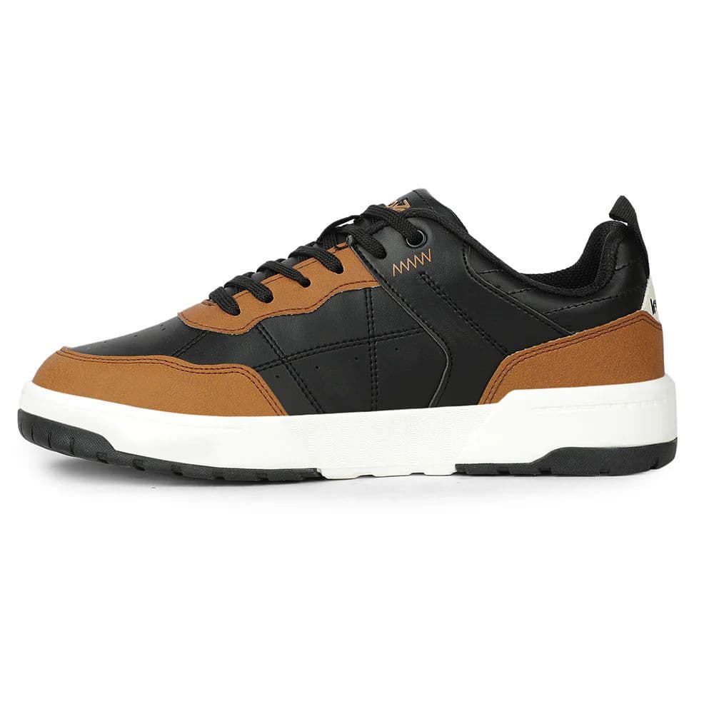 LEAP7X Black Casual Lacing Sneakers for Men NOBLESTEPE by Liberty — photo 5