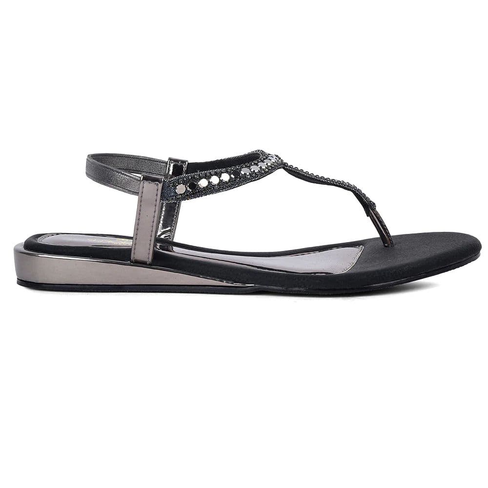 Senorita STY-179E Black Casual Flat Sandal for Women by Liberty — photo 4